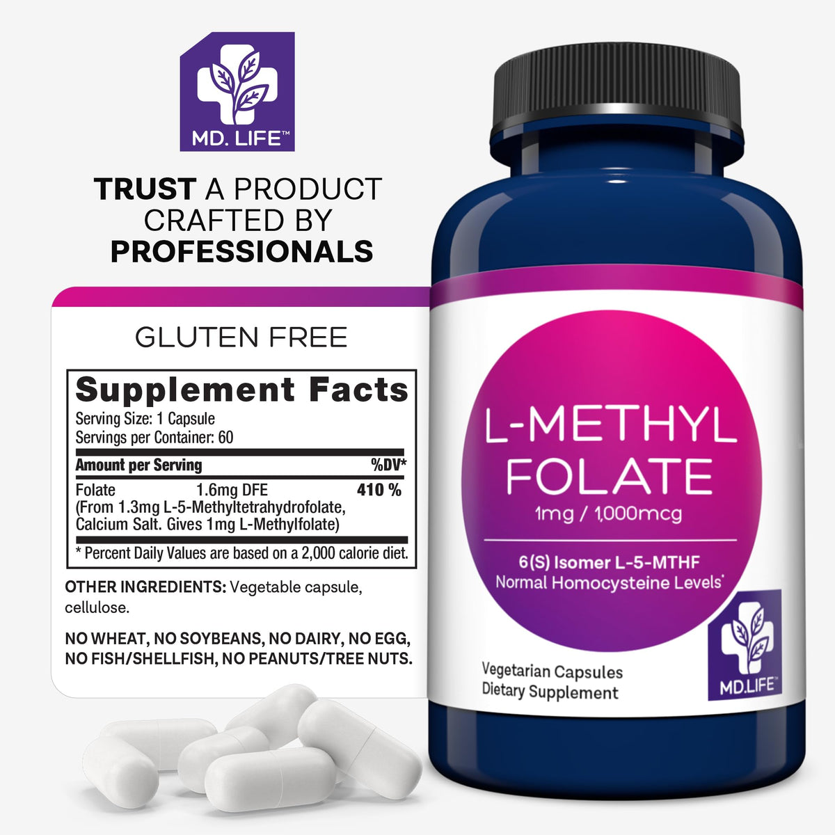 MD.LIFE L-Methylfolate 1mg