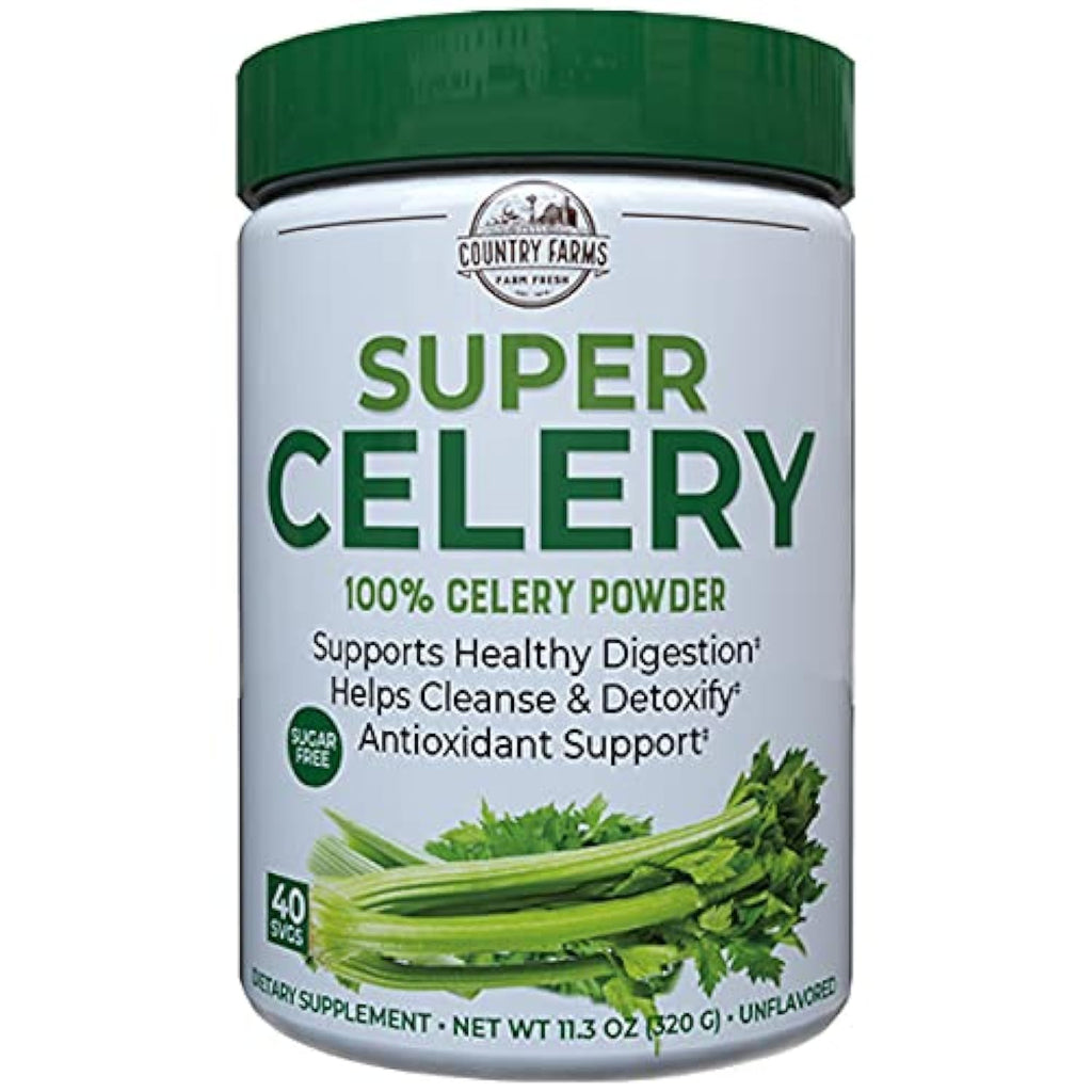 Country Farms Super Celery Powder Antioxidant Support - 40 Servings