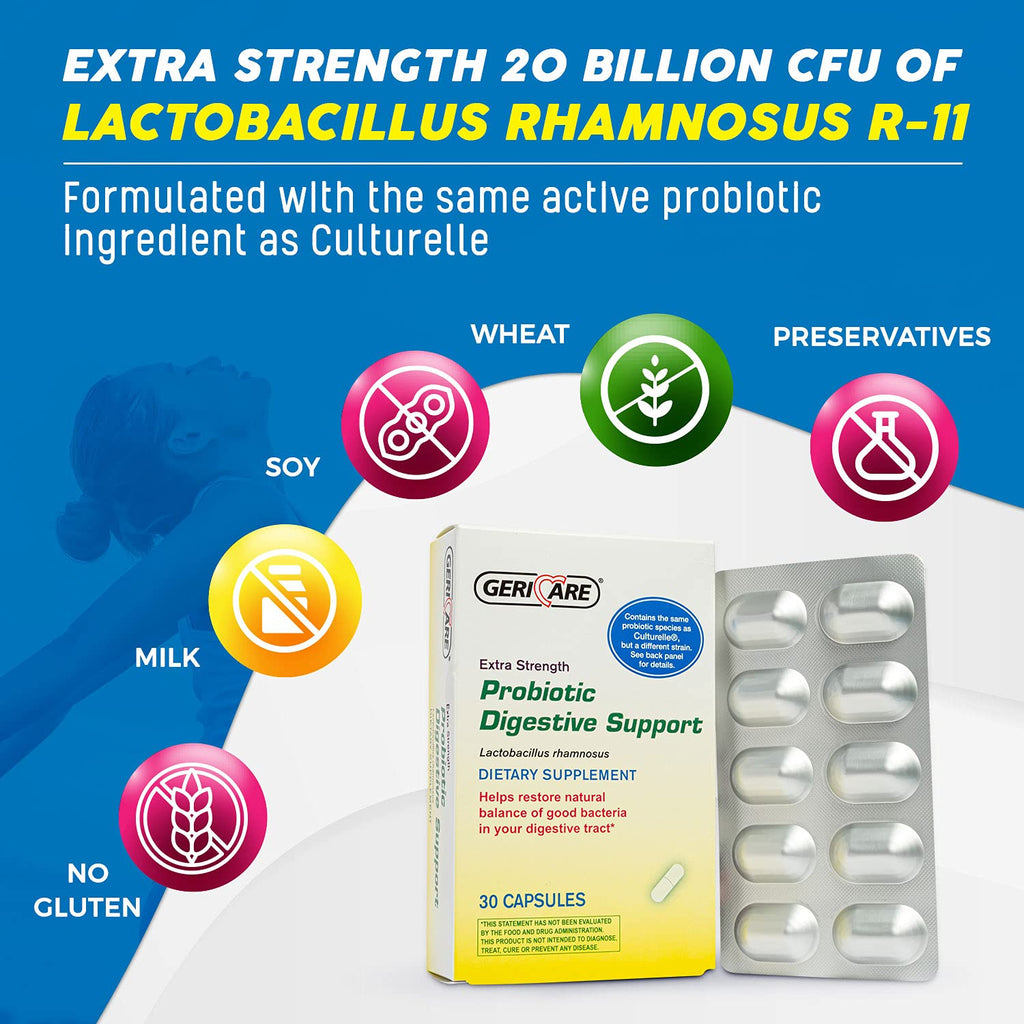 GeriCare Probiotic Digestive Support 20 Billion CFU - 30 Capsules - image 2