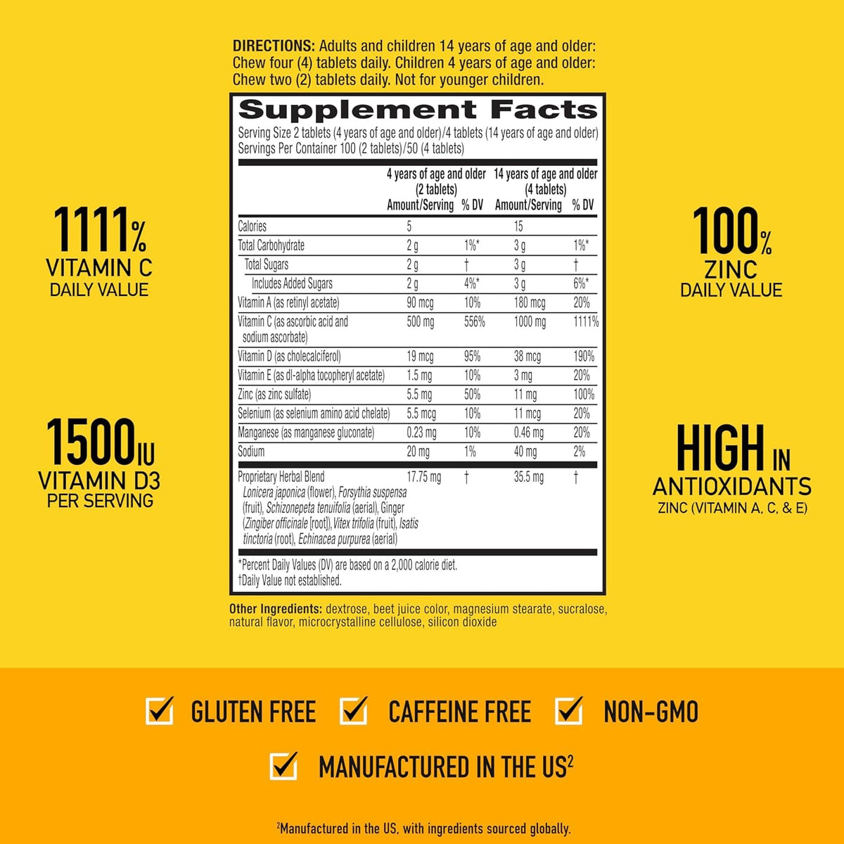 Airborne Vitamin C 1000mg + Zinc Immune Support - 232 Tablets - image 5