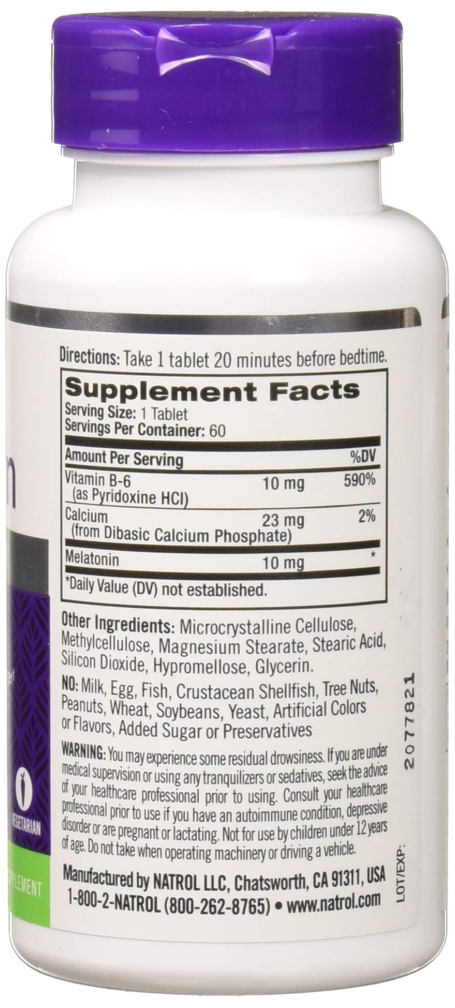 Xllent Natrol Advanced Sleep Melatonin 10 mg Tablets - 120 Count - image 3