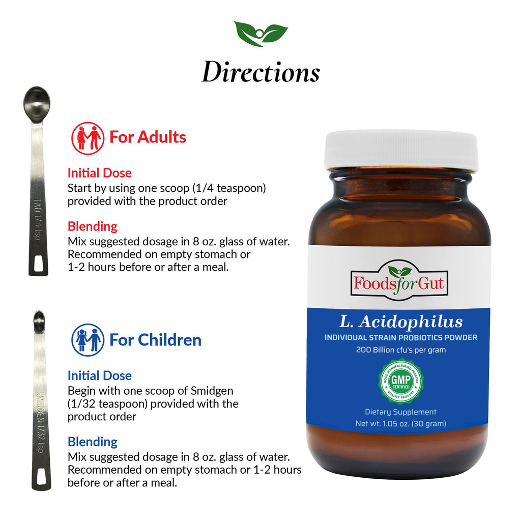 Foods For Gut Lactobacillus Acidophilus Probiotic Powder - 30g - image 5
