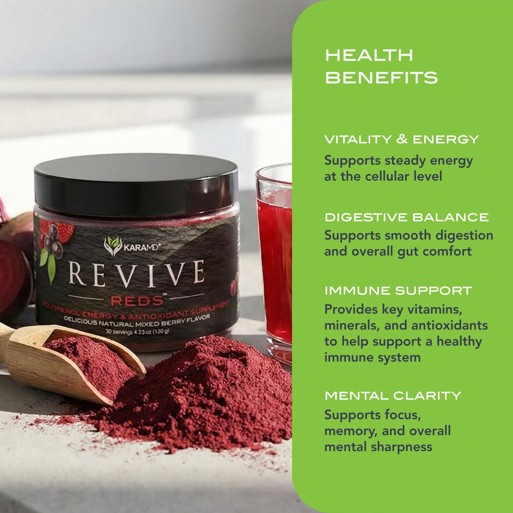 KaraMD Revive Reds Natural Energy Boosting Superfood Powder - 30 Servings - image 4