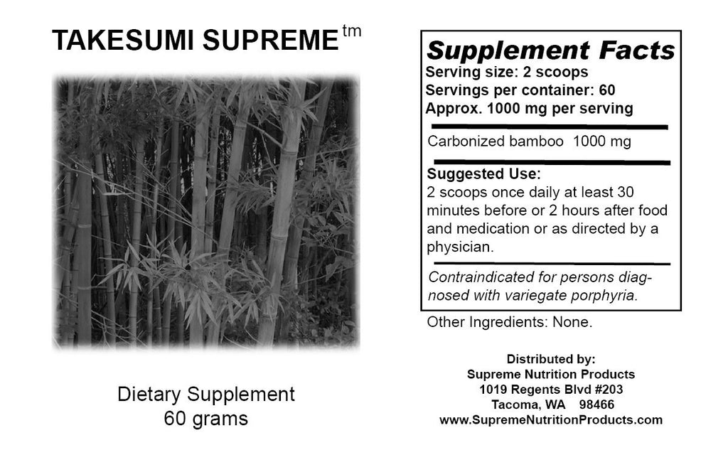Supreme Nutrition Takesumi Supreme Activated Bamboo Charcoal Powder - 180g - image 2