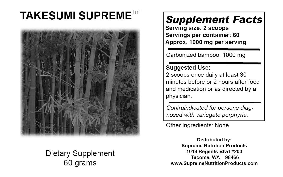 Supreme Nutrition Takesumi Supreme Activated Bamboo Charcoal Powder - 180g - image 2