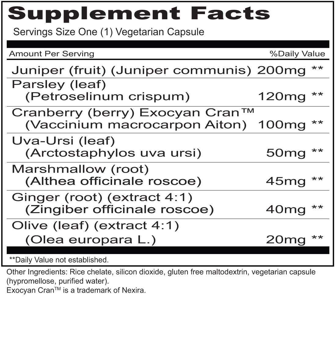 Priority One Vitamins Urinary Defense - 100 Vegetarian Capsules - image 2