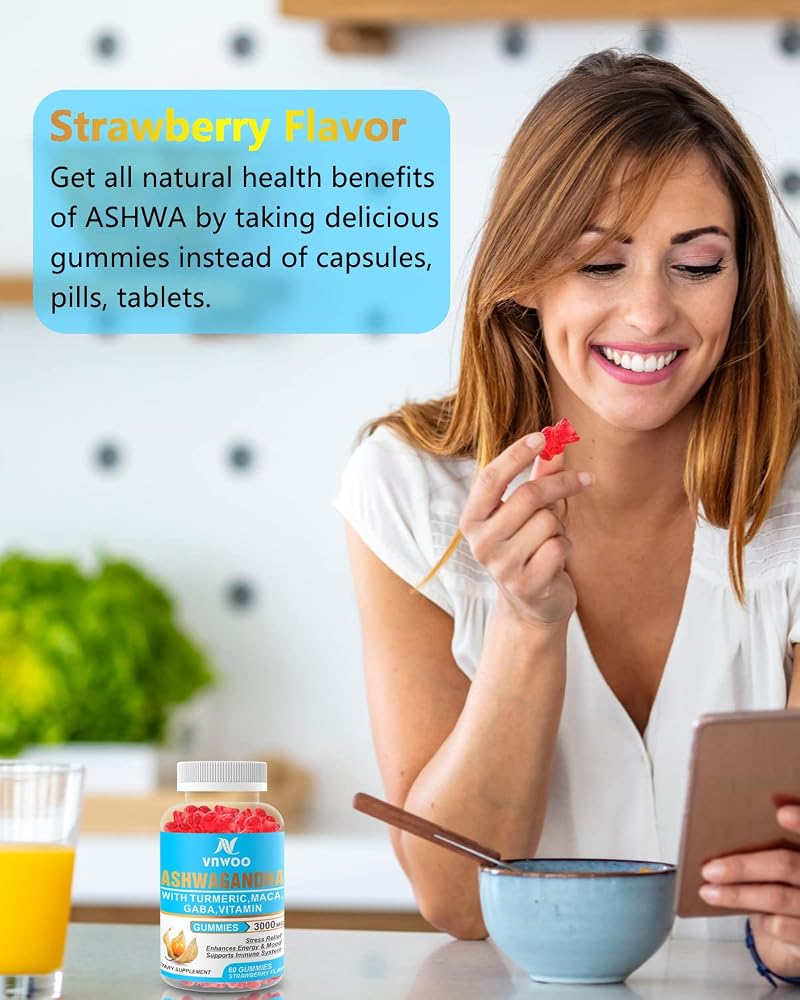 VNWOO Organic Ashwagandha Gummies with Maca Root - image 4