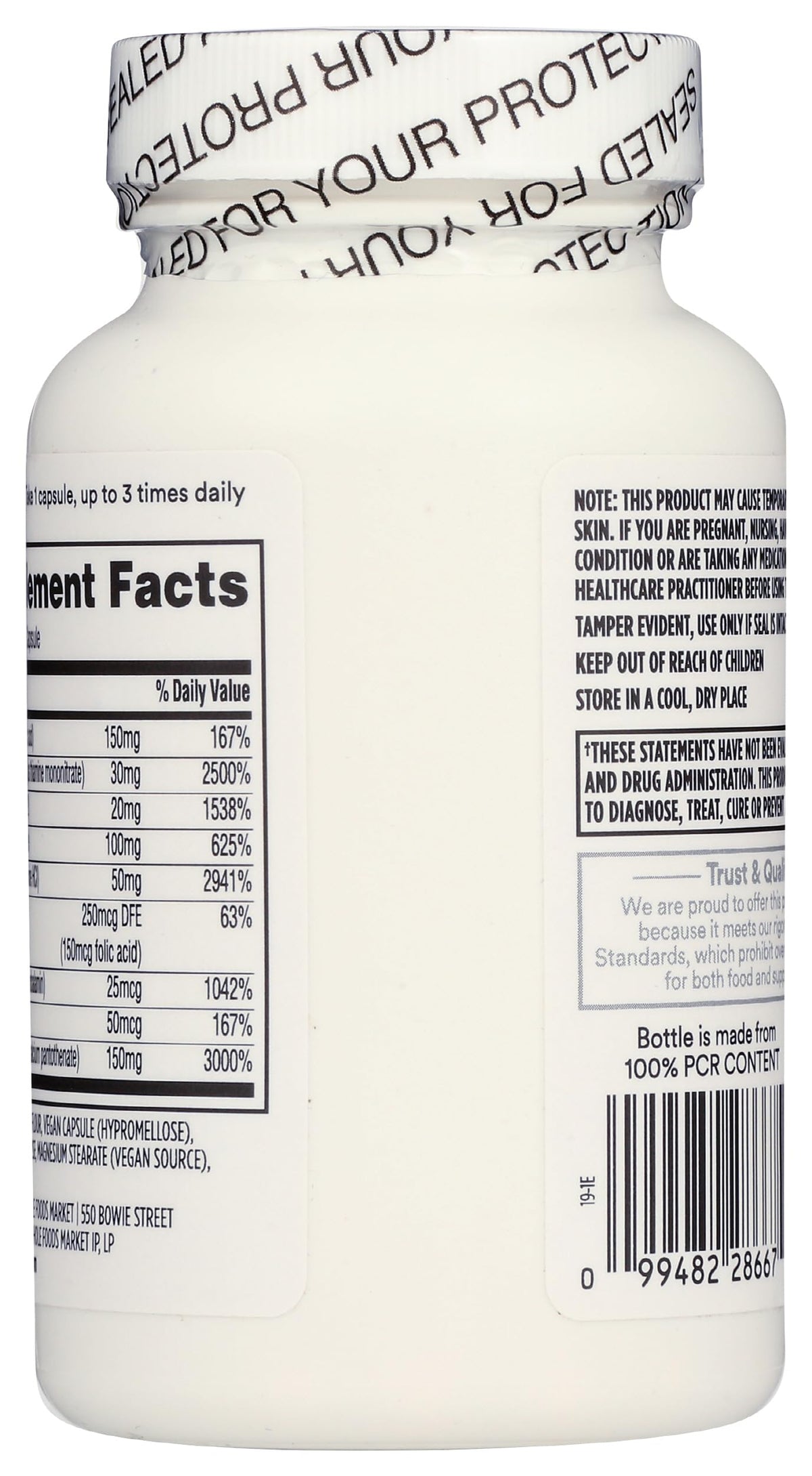 365 by Whole Foods Market Vitamin B Stress Complex - 90 Vegetarian Capsules - image 2
