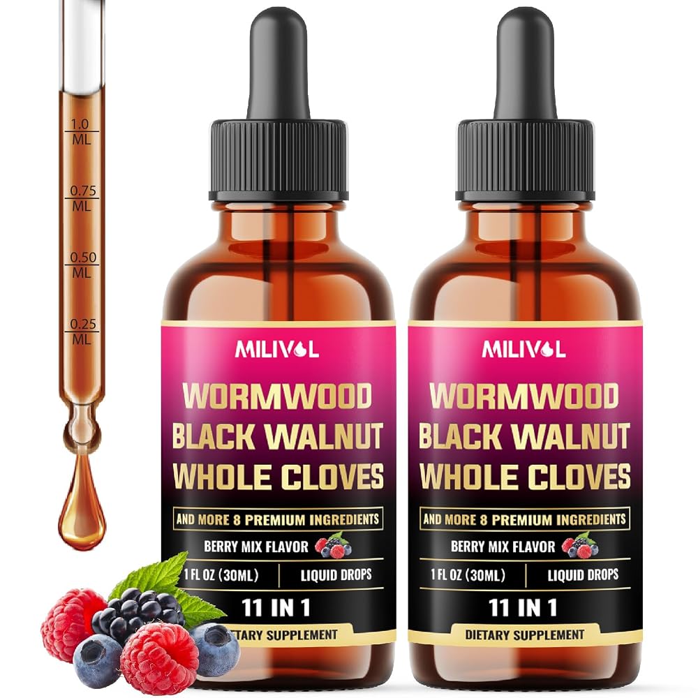 MILIVOL 11in1 Black Walnut Wormwood - Berry Mix Flavor - 1 Fl Oz