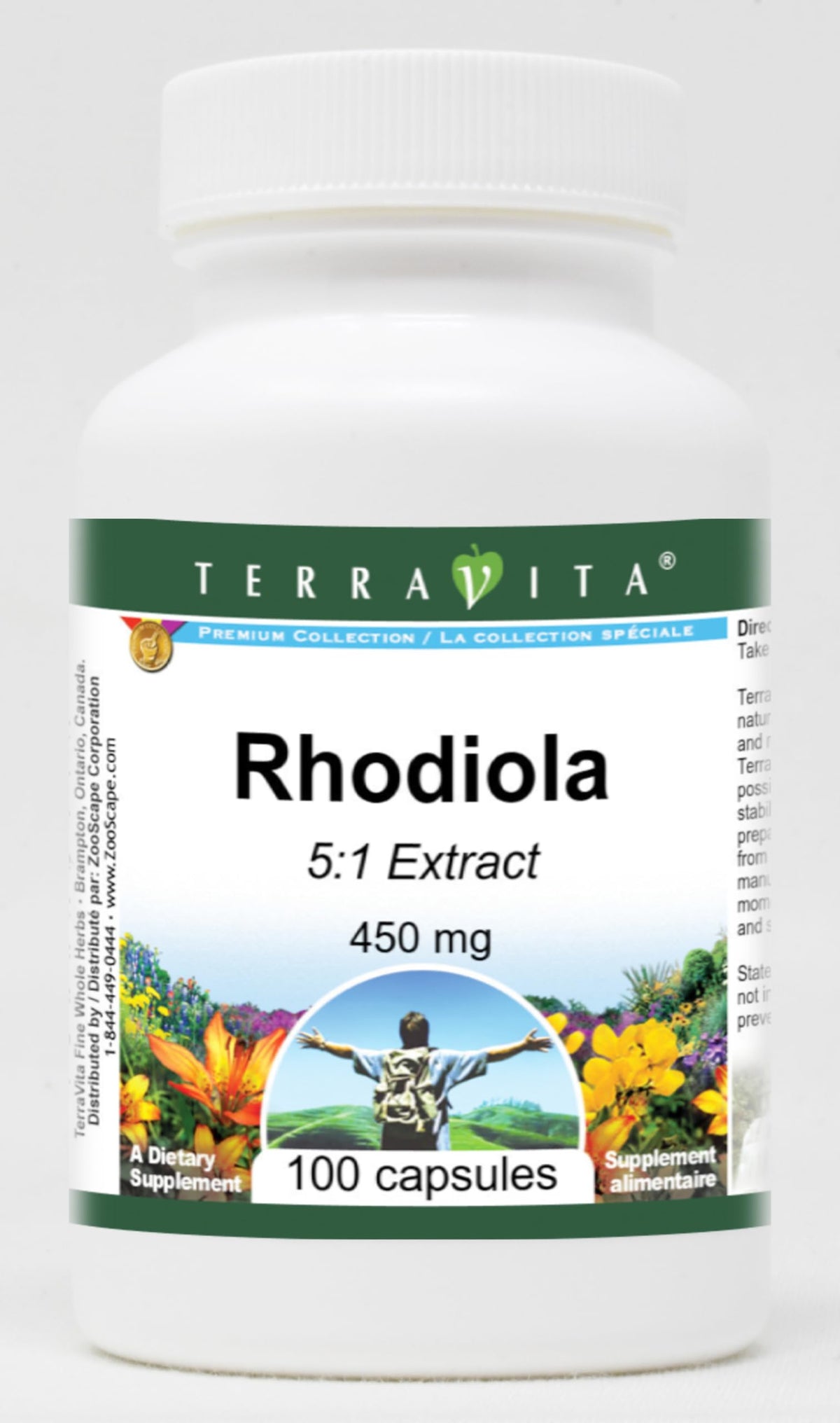 Terravita Rhodiola 5:1 Extract 450 mg - 100 Capsules