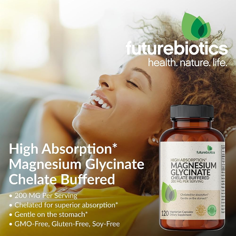 Futurebiotics Magnesium Glycinate 200 MG per Serving 100% Chelated