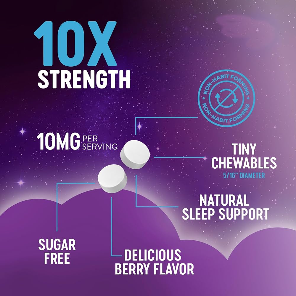 Nature's Peak Melatonin 10mg - Fast Dissolve Sleep Support Melatonin