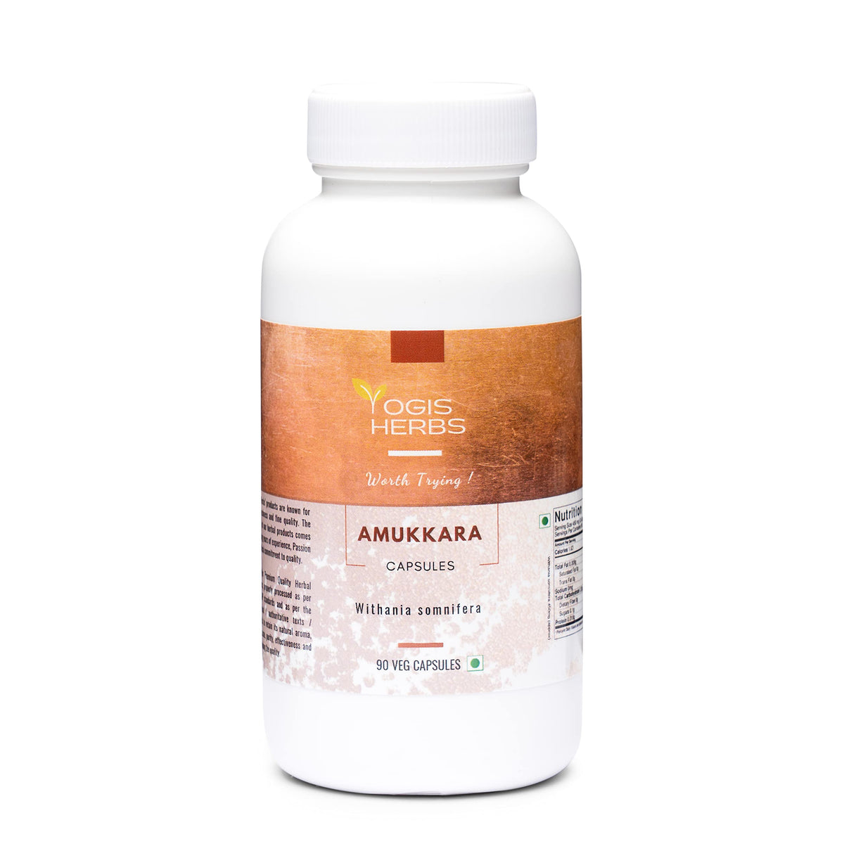 YOGIS HERBS Amukkara Ashwagandha Root Stress Support - 90 Capsules