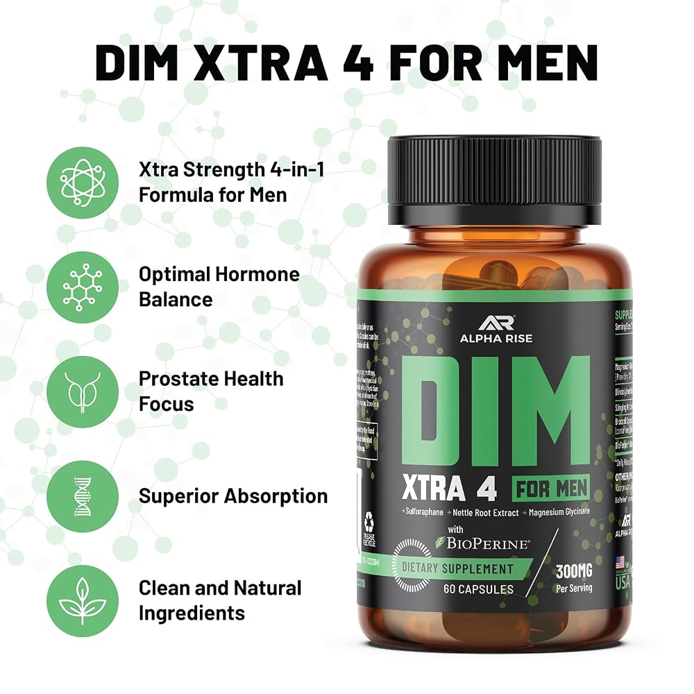 ALPHA RISE DIM Supplement for Men Hormonal Balance - 60 Capsules - image 2