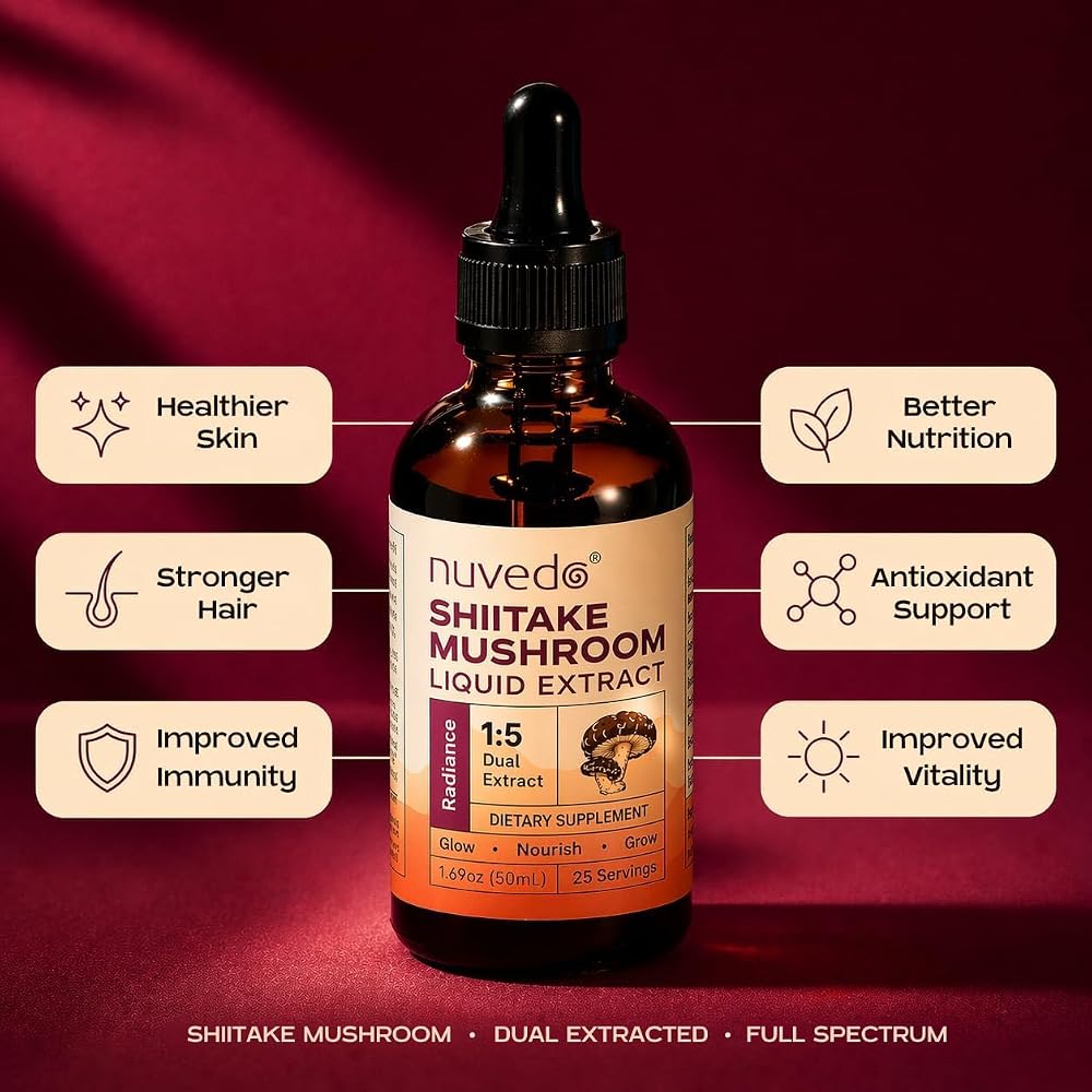 Nuvedo Shiitake Mushroom Liquid Extract - 1.69 fl oz - image 2