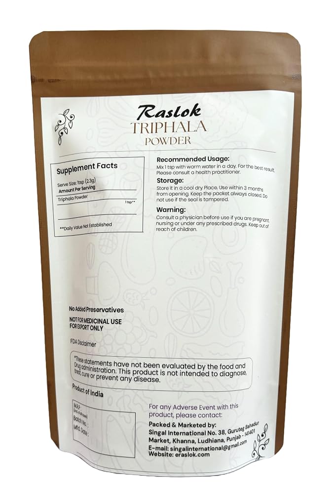 Raslok Triphala Powder - 8 Ounces - image 2