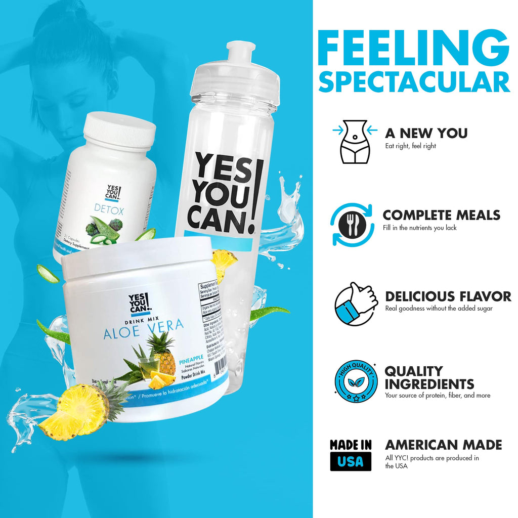 Yes You Can! Detox Kit Bundle, Capsules, Aloe Vera Mix & Bottle