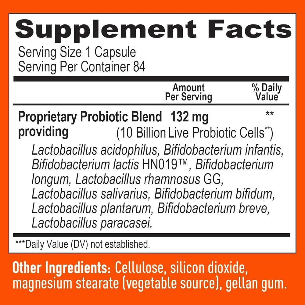 Generic 10-Strain Probiotic Digestive Care Supplement - 84 Capsules - image 2