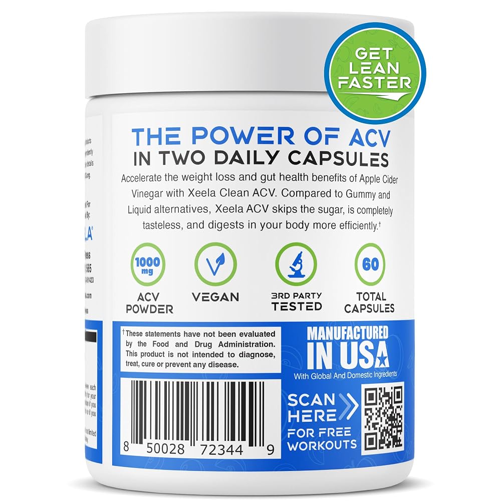 XEELA Apple Cider Vinegar Capsules with The Mother - 90 Capsules - image 3