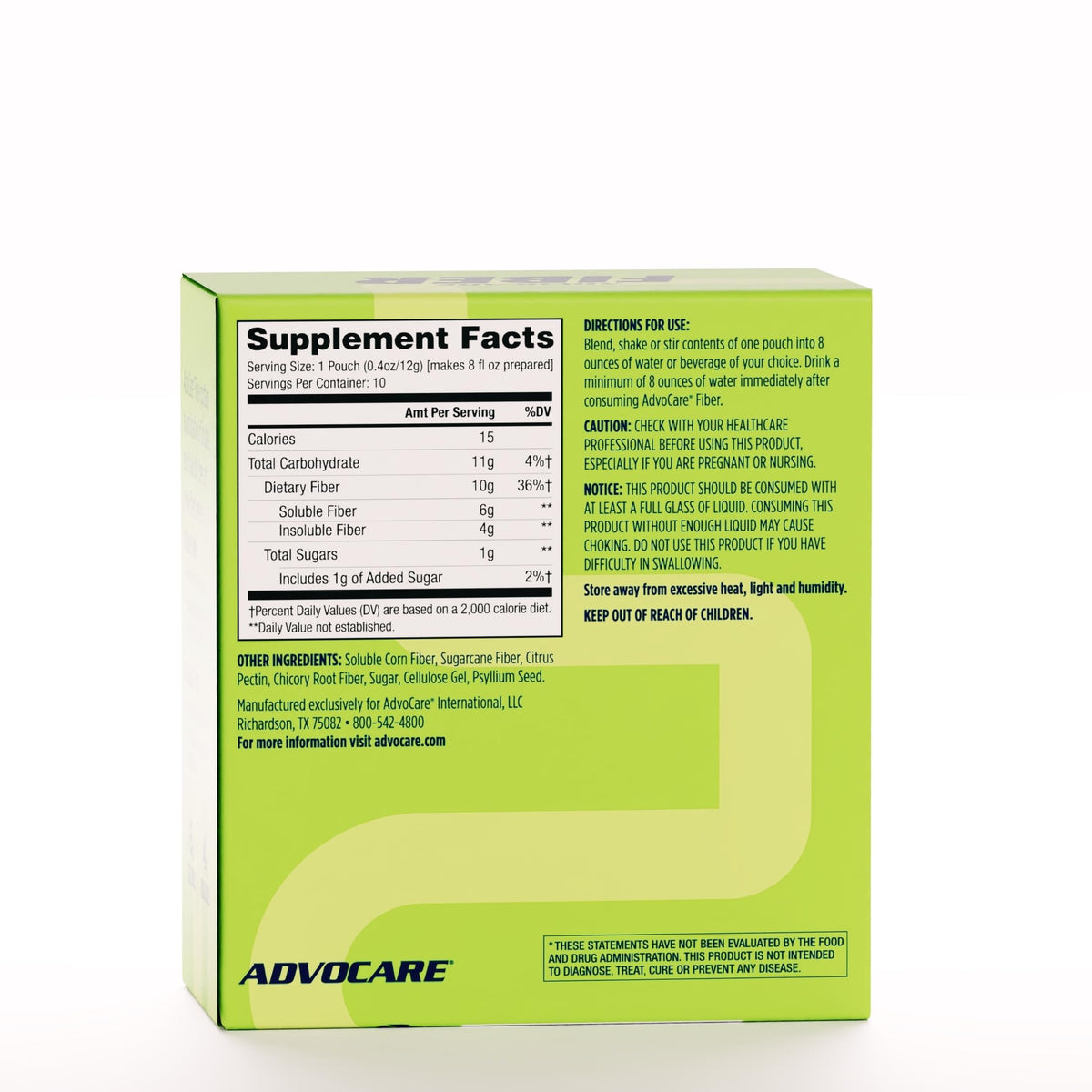 AdvoCare Fiber Dietary Supplement Powder - 10 Pouches - image 2