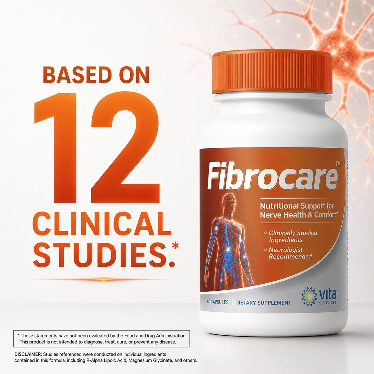 Vita Sciences FibroCare Daily Nerve Support Supplement - 60 Capsules - image 5