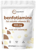 Micro Ingredients Vitamin B1 Benfotiamine 600mg - 240 Softgels