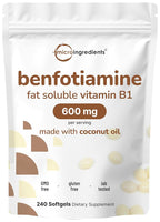 Micro Ingredients Vitamin B1 Benfotiamine 600mg - 240 Softgels