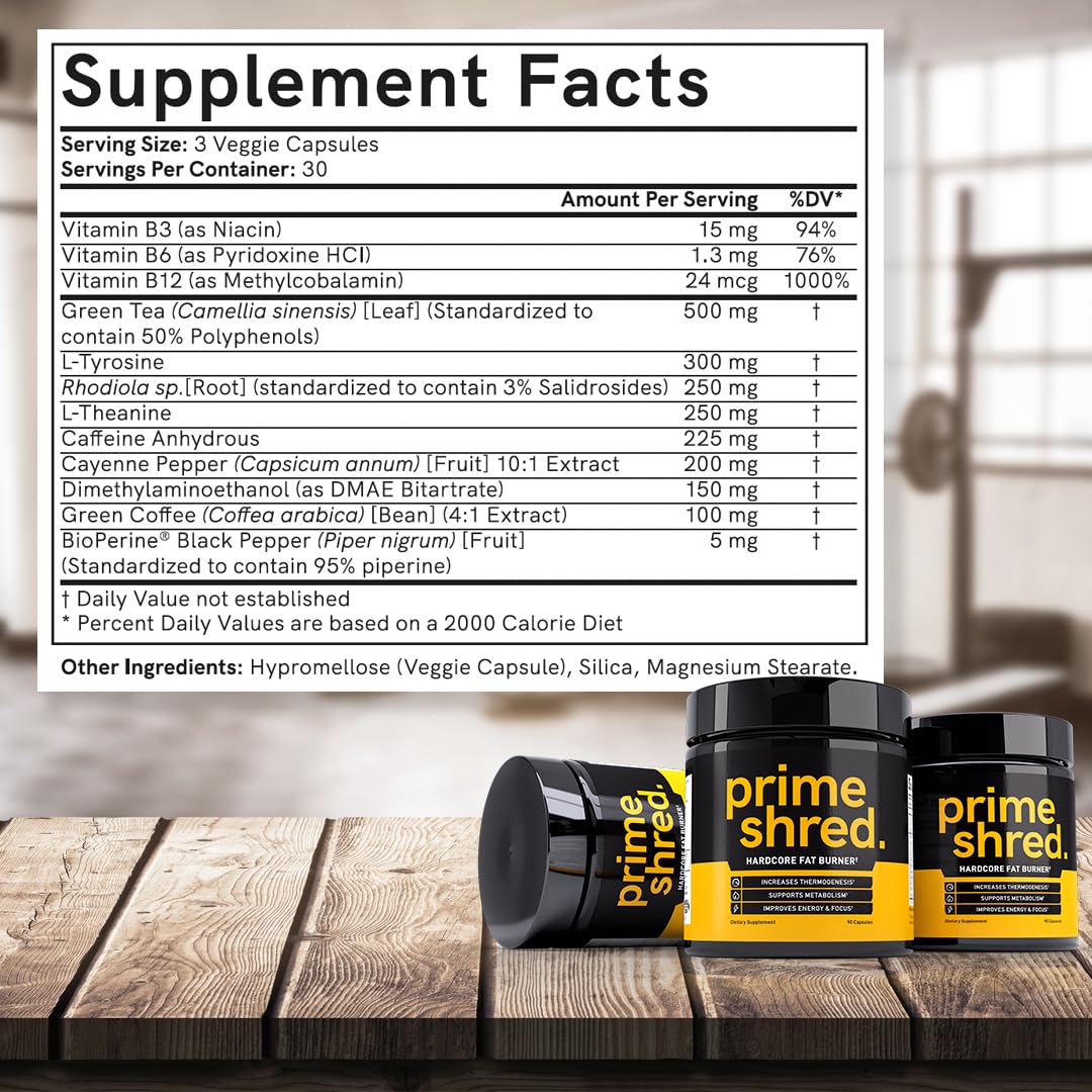 PrimeShred Fat Burner for Men - 90 Capsules - image 5