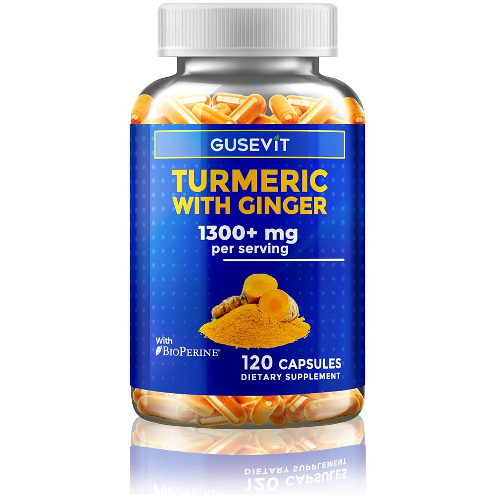 Gusevit Turmeric Ginger Extract with BioPerine - 120 Capsules