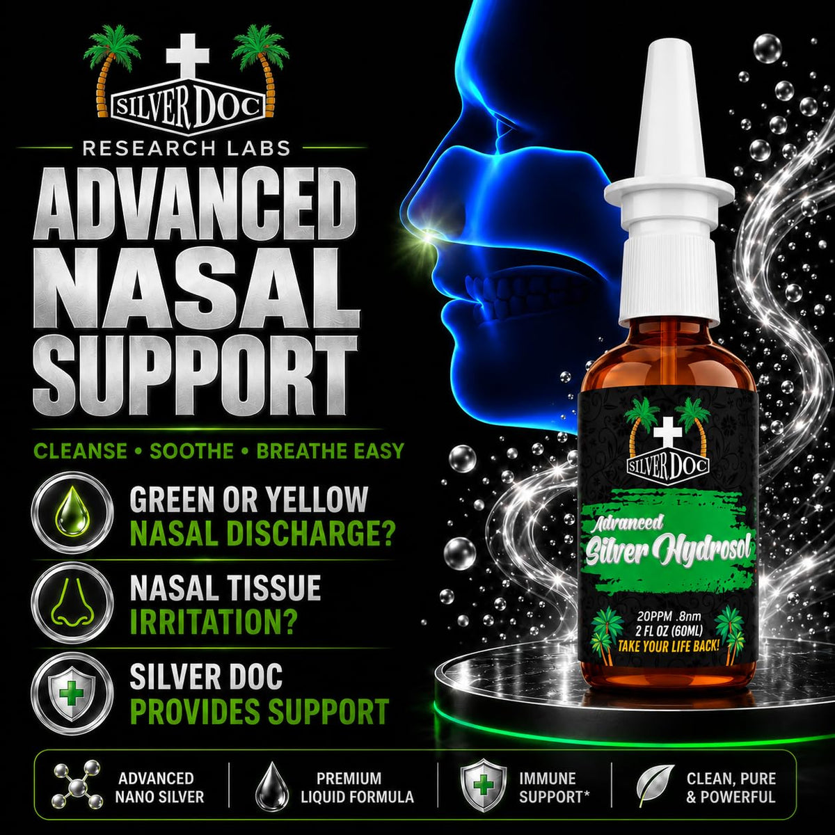 Research Labs Silver Doc Colloidal Silver Nasal Spray - 2 Fl Oz (Pack of 2) - image 2