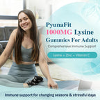 PYUNAFIT L-Lysine Gummies 1000mg 5-in-1 Formula - 60 Gummies - image 5