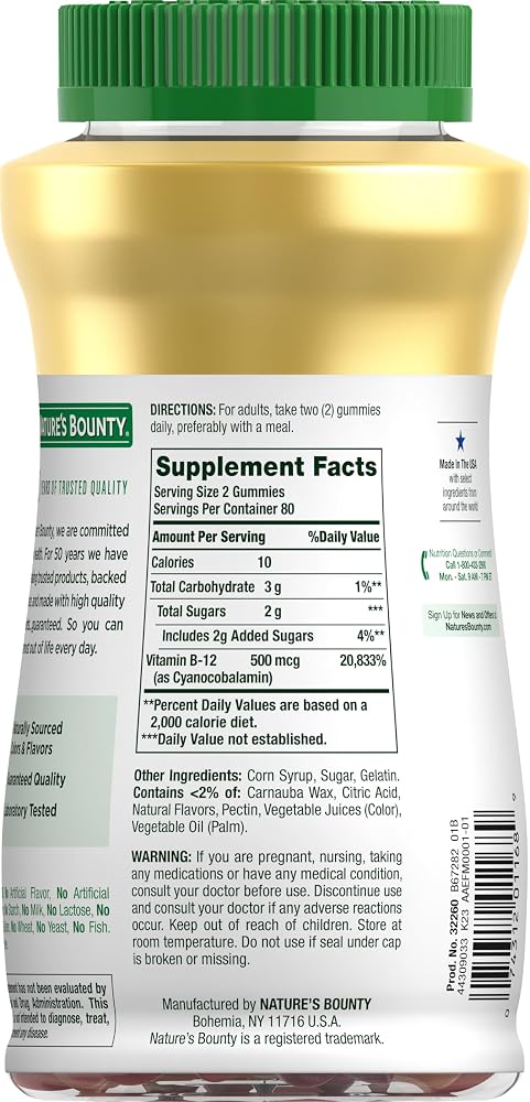 Nature's Bounty Vitamin B12 500mcg Gummies Mixed Berry - 160 Count - image 7