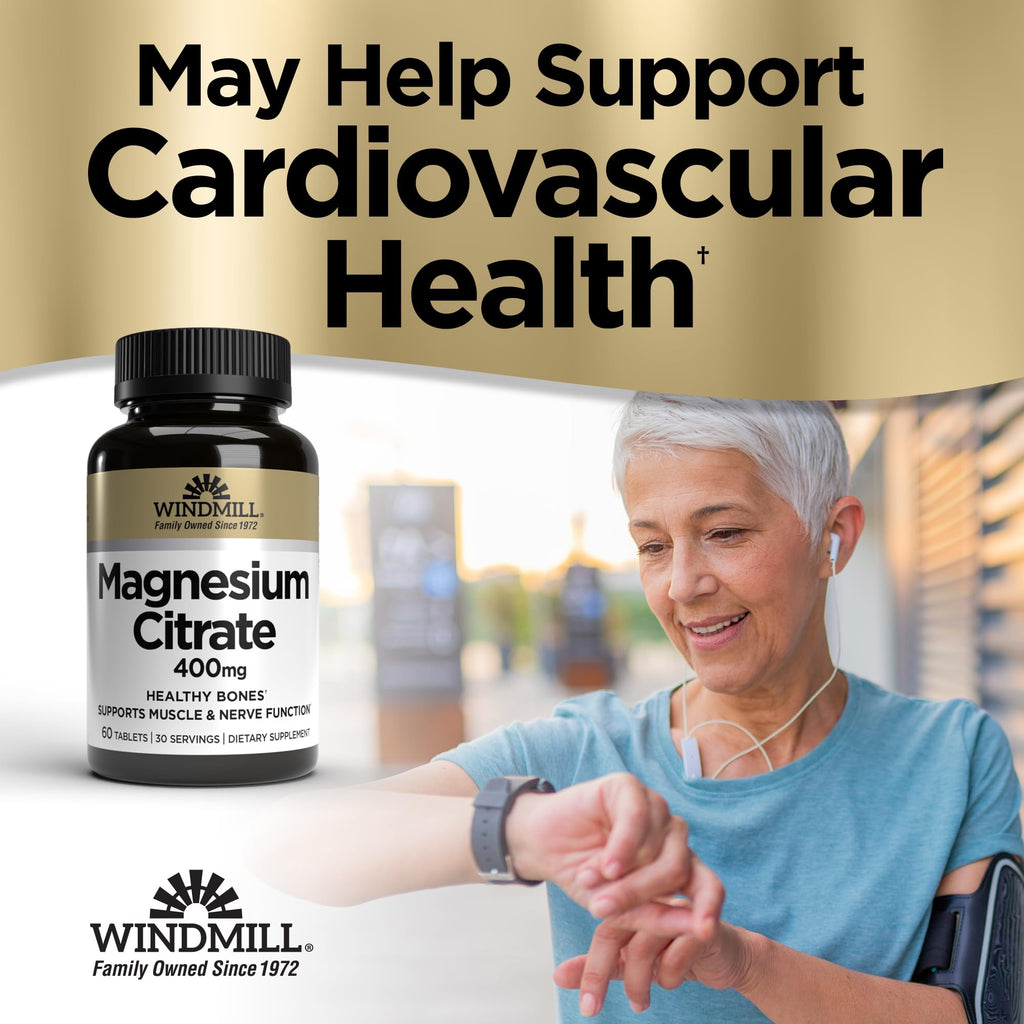 Windmill Magnesium Citrate 400 mg Tablets - 60 Count - image 3