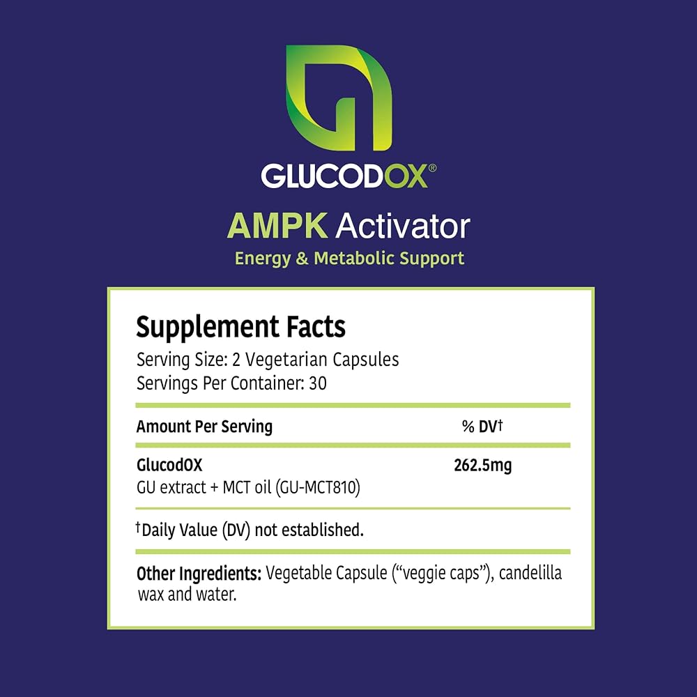GlucodOX AMPK Activator Supplement Metabolic Support - 60 Capsules - image 2