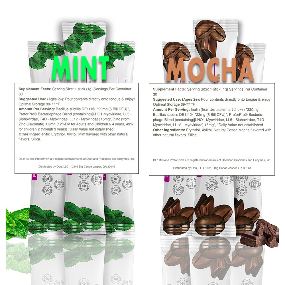 'Opu Probiotics Mint Instant-Dissolve - One Month Supply - 5 Billion