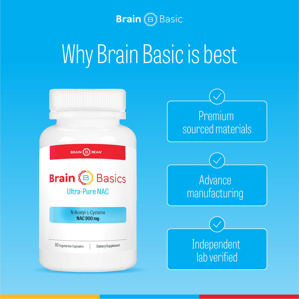 Brain Bean Ultra NAC Glutathione Precursor - 90 Capsules - image 6