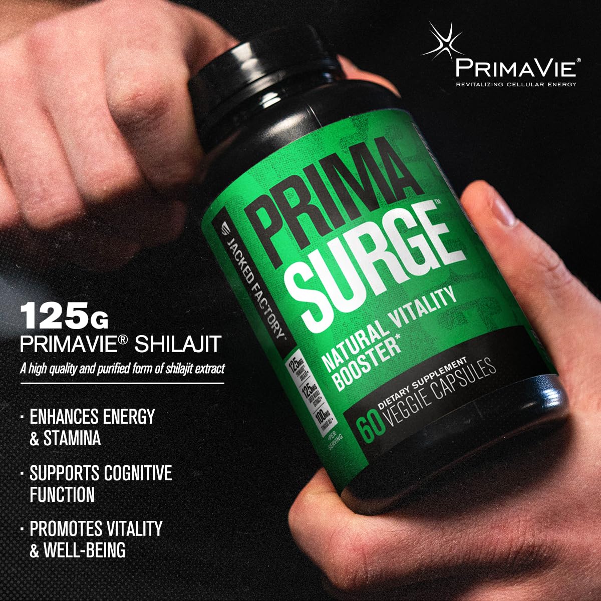Jacked Factory Primasurge Testosterone Booster for Men - 60 Vegetarian Capsules - image 3