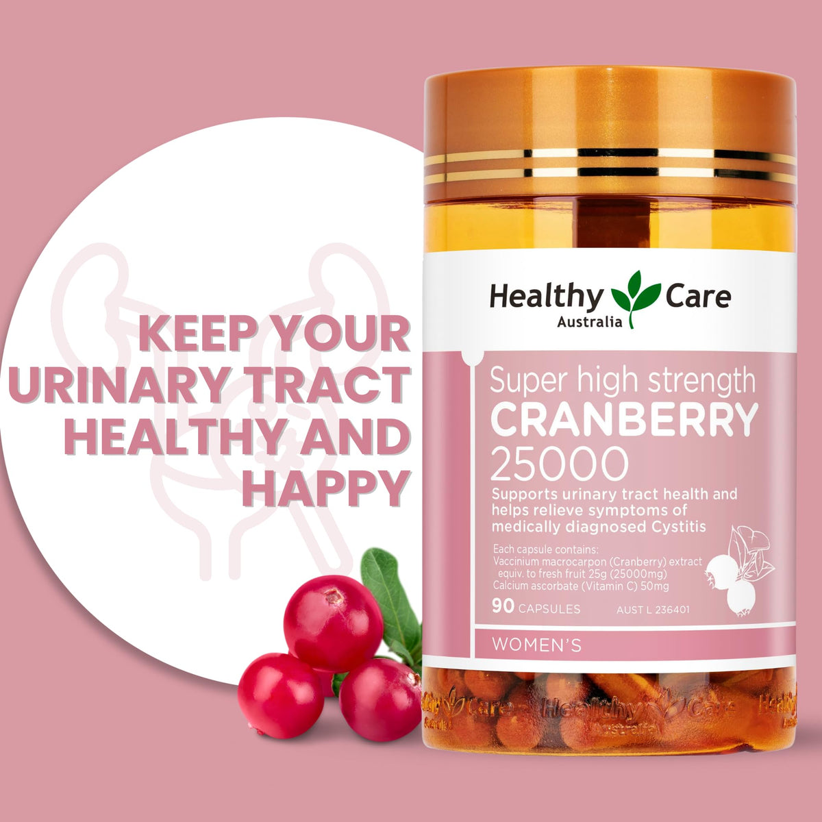 Healthy Care Super Cranberry 25000 - 90 Capsules - image 2