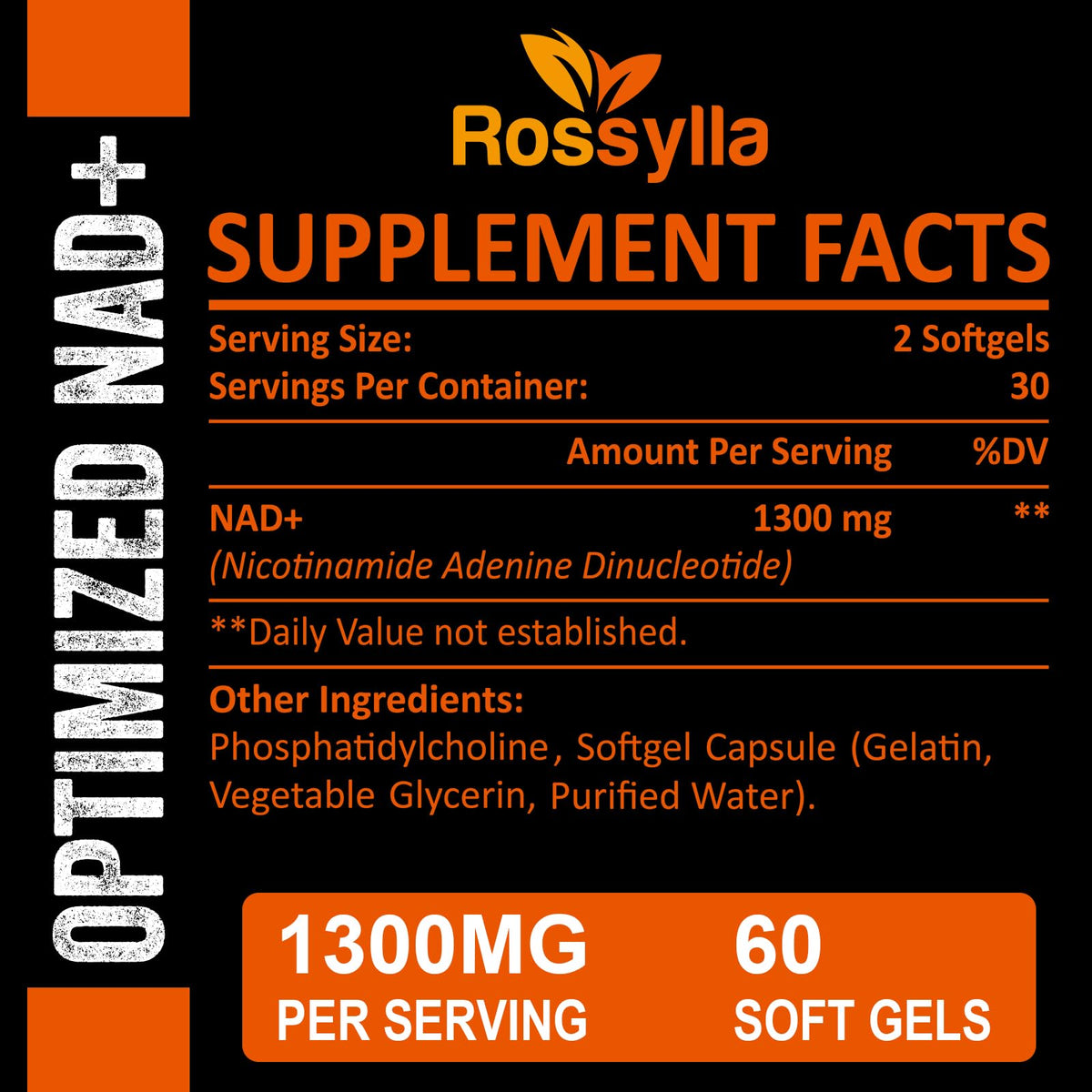 Rhameph Rossylla Liposomal NAD+ 1300 MG - 60 Capsules - image 2