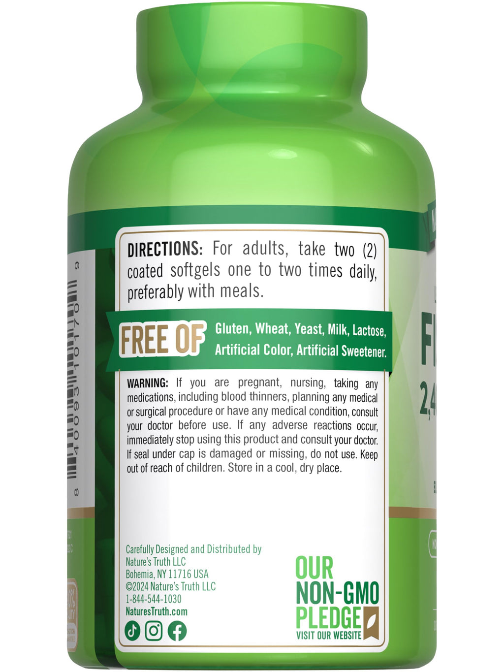 Nature's Truth Fish Oil Omega 3 Supplement 2400mg - 90 Softgels - image 7