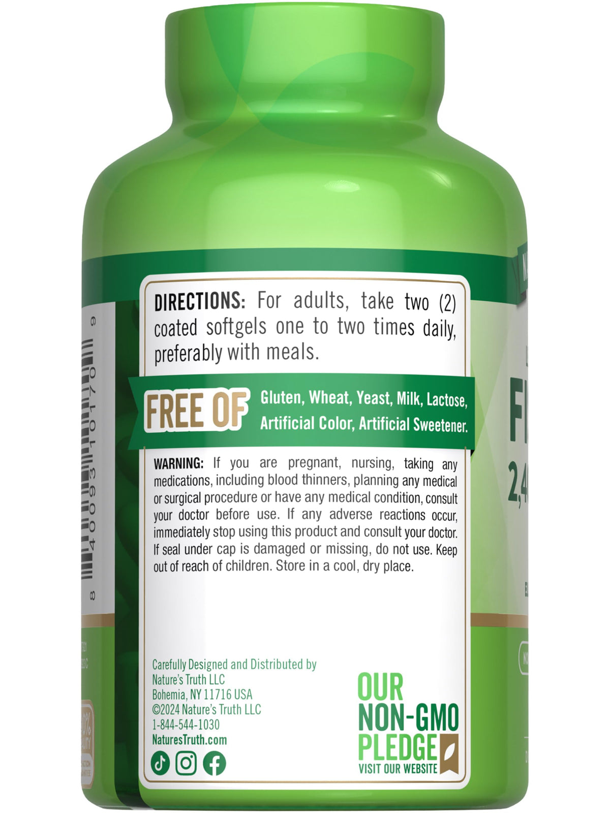 Nature's Truth Fish Oil Omega 3 Supplement 2400mg - 90 Softgels - image 7