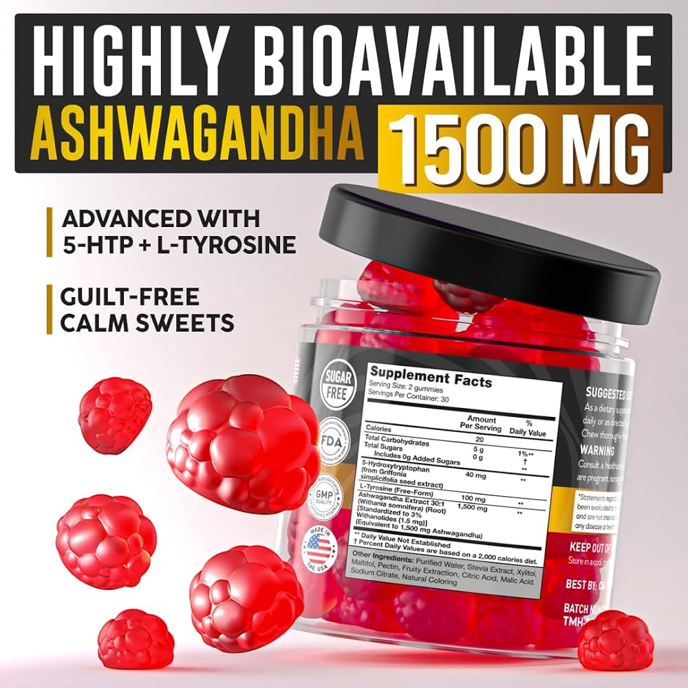 NOBLE NUTRITION Ashwagandha Gummies - Sugar Free & Vegan Ashwagandha - image 3