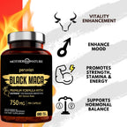Mother Nature Organics Raw Black Maca 750mg with BioPerine - 180 Capsules - image 7