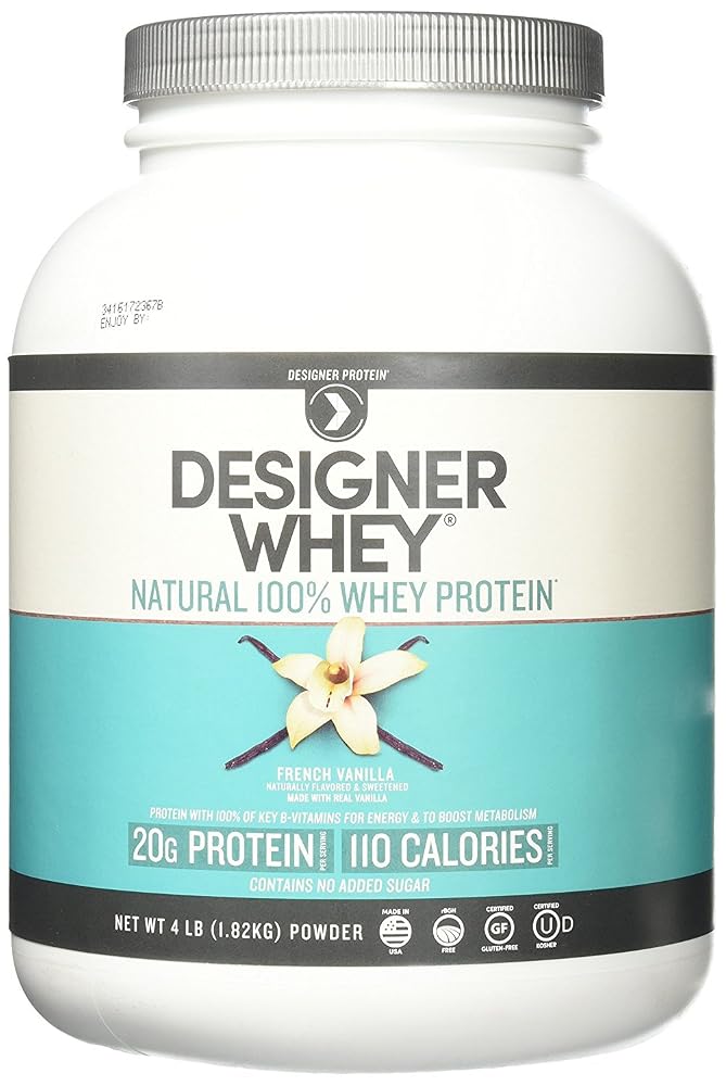 Designer Whey Natural Protein Powder French Vanilla - 4 lbs