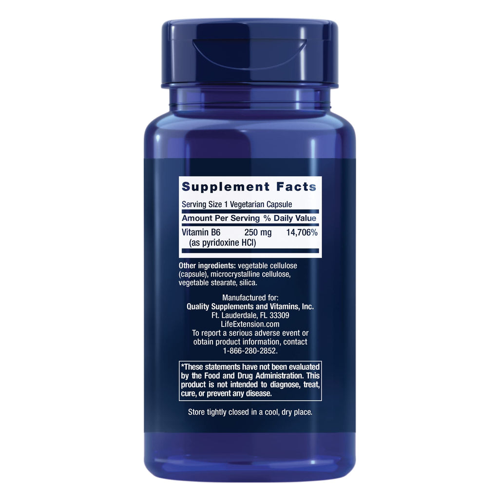 Life Extension Vitamin B6 250 mg & BioActive Folate B12 - 2 Pack - image 3