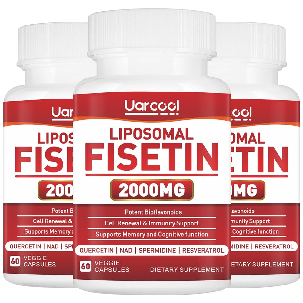 Uarcool Fisetin 2000mg Supplement for Healthy Aging - 180 Softgels