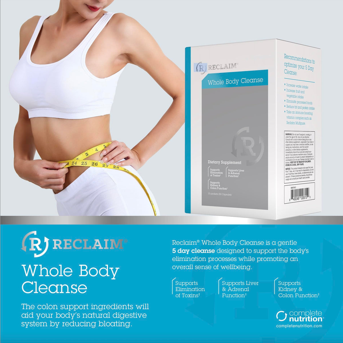 Complete Nutrition Reclaim Whole Body Cleanse - 28 Capsules - image 3