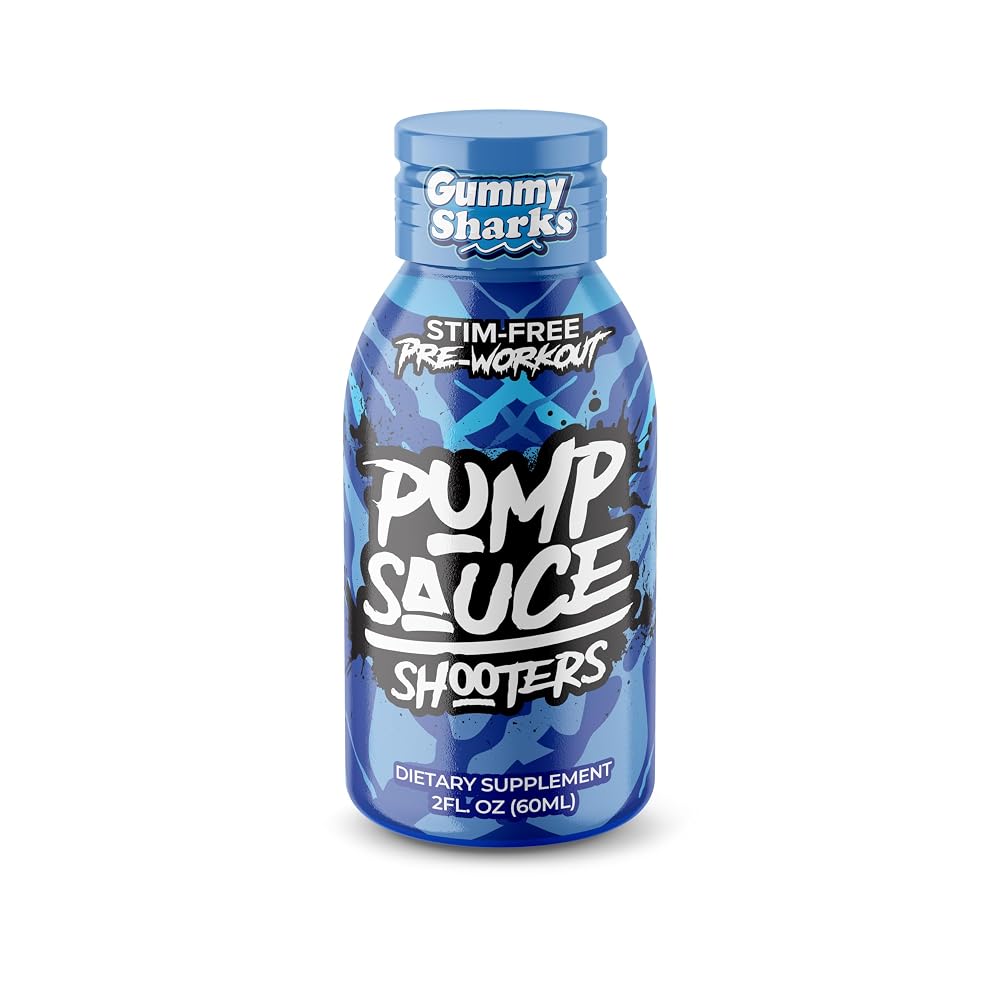 Pump Sauce Pre-Workout Shooters Sour Gummy Worms & Peach - 12 Pack