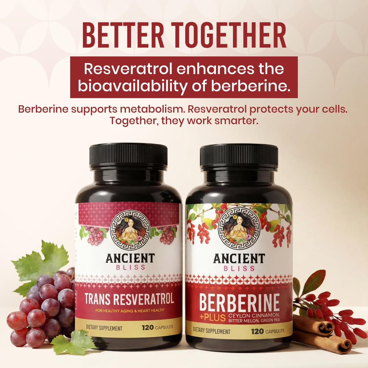 Ancient Bliss Berberine HCL 1200mg with Ceylon Cinnamon - 120 Capsules - image 6