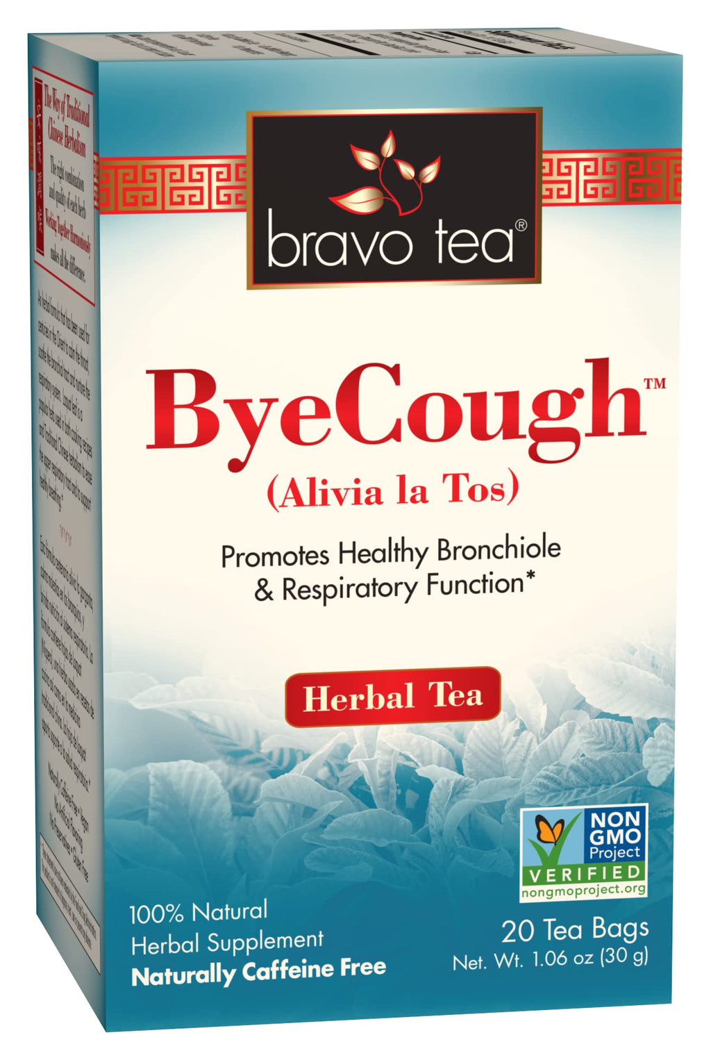 Bravo Tea Bye Cough Herbal Tea Caffeine Free - 120 Tea Bags